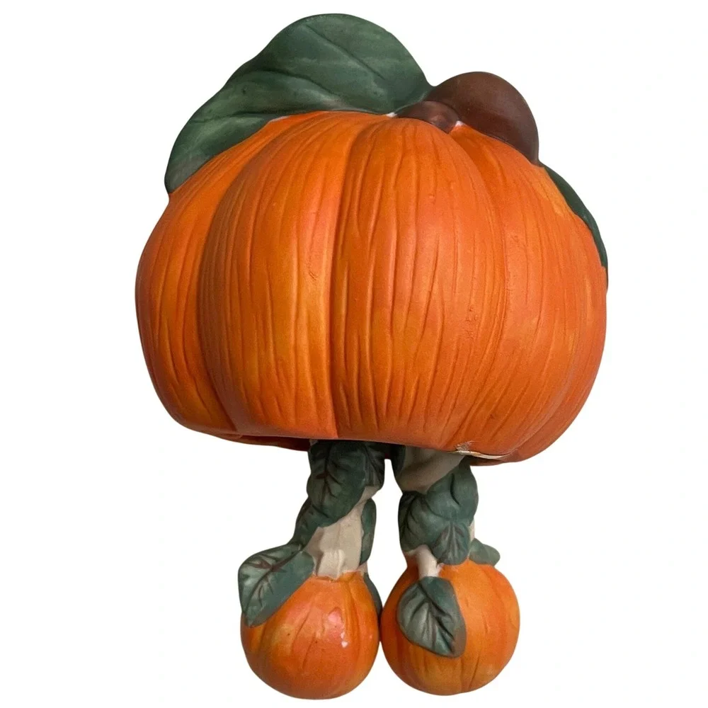 Pumpkin Creepy Chimer Porcelain Halloween Ornament Bell OS Orange